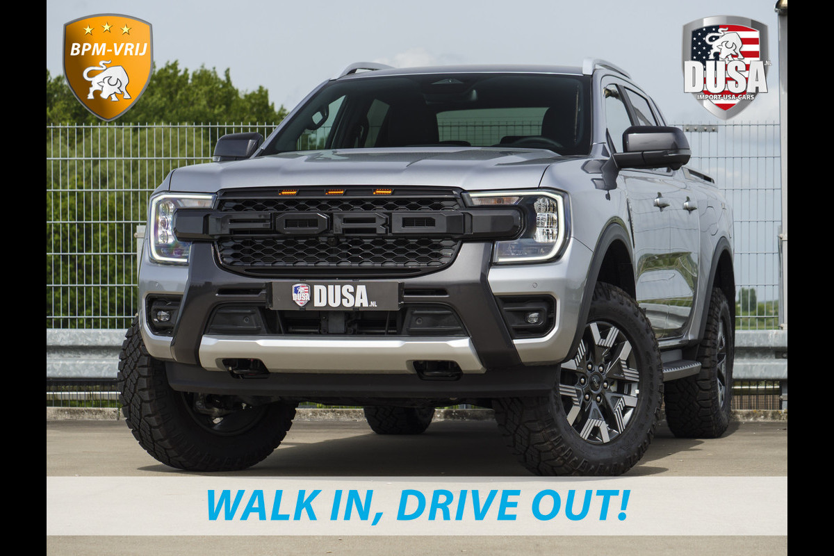 Ford Ranger 2.3L | Wildtrak | PHEV | Liftkit | Raptor Grille | Mud-Tec Rolcover | 3.500kg trekken | Iconic Silver Getoonde accessoires zijn verkrijgbaar tegen meerprijs