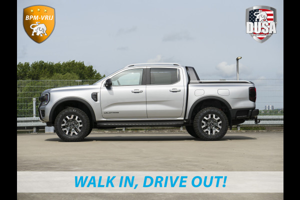 Ford Ranger 2.3L | Wildtrak | PHEV | Liftkit | Raptor Grille | Mud-Tec Rolcover | 3.500kg trekken | Iconic Silver Getoonde accessoires zijn verkrijgbaar tegen meerprijs