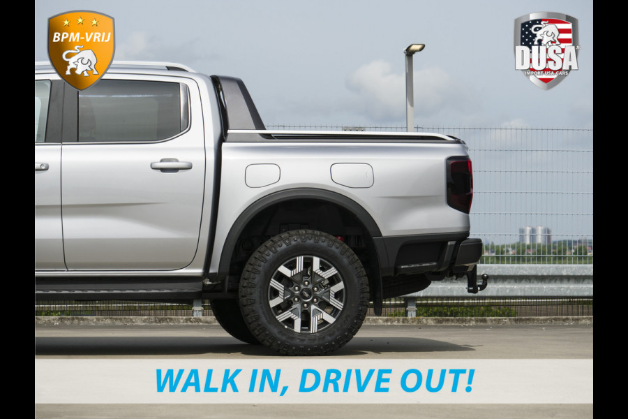 Ford Ranger 2.3L | Wildtrak | PHEV | Liftkit | Raptor Grille | Mud-Tec Rolcover | 3.500kg trekken | Iconic Silver Getoonde accessoires zijn verkrijgbaar tegen meerprijs