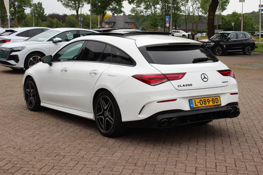 Mercedes-Benz CLA-Klasse Shooting Brake 250 4MATIC Premium / AMG Diffuser / Panoramadak / 360Camera / Burmester / 19'' / Sfeerverlichting / CarPlay / Stoelverwarming / Cruise Control