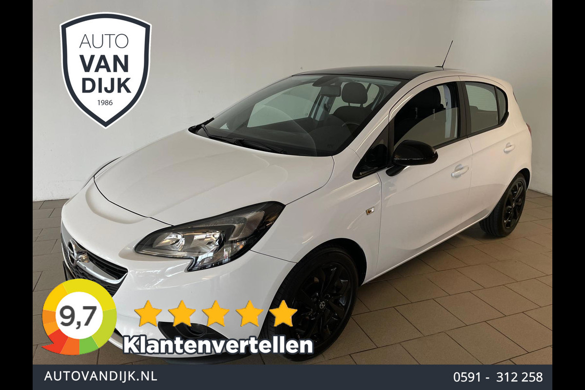 Opel Corsa 1.0 Turbo Online Edition AIRCO SCHERM ZWART DAK VELGEN ELEK RAMEN CENT VERG ZEER NETTE AUTO