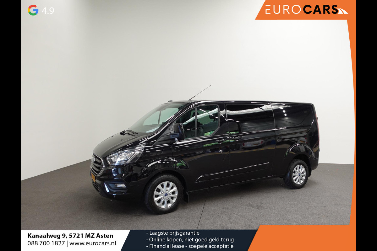 Ford Transit Custom 300 2.0 TDCI L2H1 Limited Dubbele cabine Automaat Navi Airco 2 Schuifdeuren Trekhaak Parkeersensoren Carplay DAB