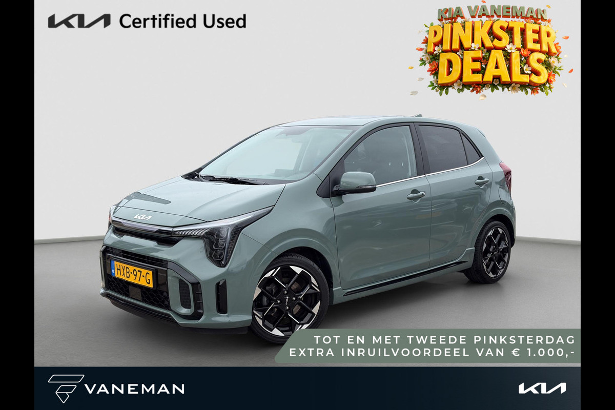 Kia Picanto 1.0 DPI GT-Line Open Dak | LED | Leder | PDC | Navi | Clima | Stoel & Stuurverwarming |