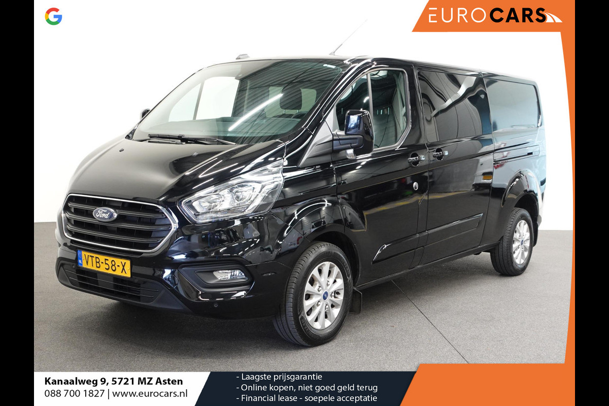 Ford Transit Custom 300 2.0 TDCI L2H1 Limited Dubbele cabine Automaat Navigatie Airco 2x Schuifdeuren Trekhaak Parkeersenoren Carplay Trekhaak