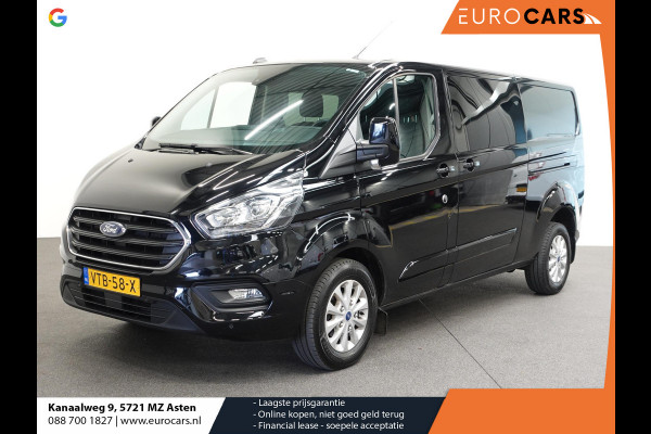 Ford Transit Custom 300 2.0 TDCI L2H1 Limited Dubbele cabine Automaat Navigatie Airco 2x Schuifdeuren Trekhaak Parkeersenoren Carplay Trekhaak