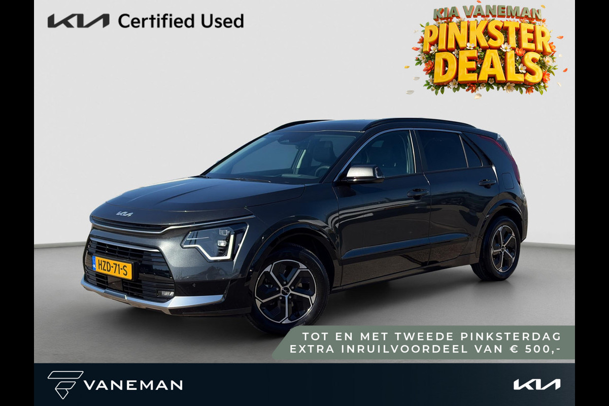 Kia Niro 1.6 GDi Hybrid DynamicPlusLine Leder | Stoel- en Stuurverwarming | Adapt. Cruise | Schuif/Kanteldak | Elektr. Achterklep |