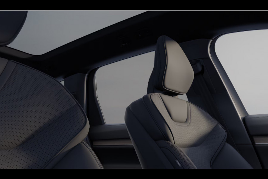 Volvo EX90 456PK Automaat Twin Motor Ultra 7p. 106 kWh / Panoramadak / Luchtvering / Head-up display / Stoelverwarming en stuurwielverwarming / Massagestoelen / Memory seats / Adaptive cruise control / 360 Camera / elektrische achterklep