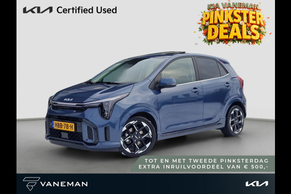 Kia Picanto 1.0 DPI GT-Line | Beschikbaarheid In Overleg | Open Dak | LED | Leder | PDC | Navi | Clima |
