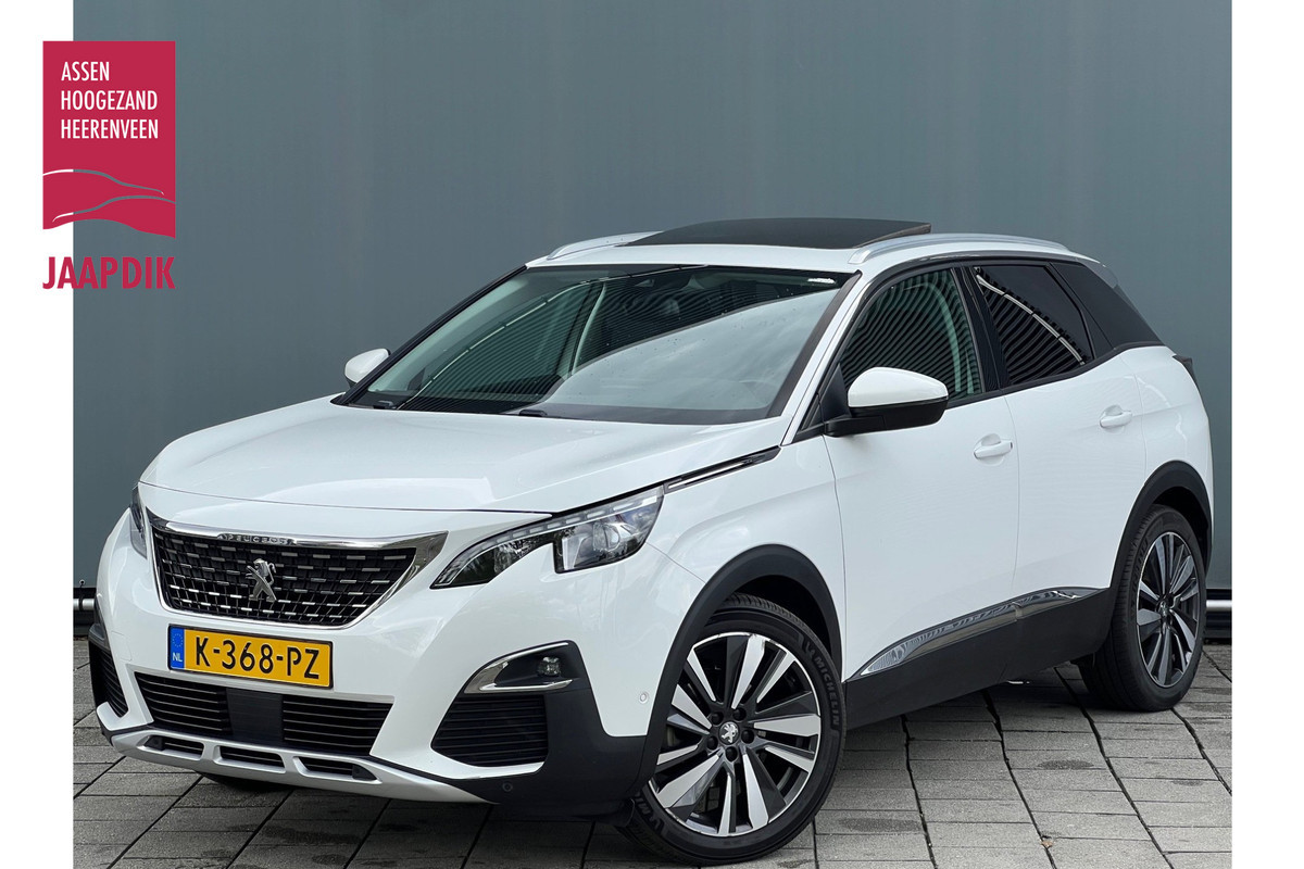 Peugeot 3008 BWJ 2021 | 1.2T 131PK Premium Av. AUTOMAAT | TREKHAAK | PANO SCHUIFDAK | 19'' LMV | CARPLAY | NAVI | CLIMA | AGR | LEDER/STOF | PDC | STOELVERW |