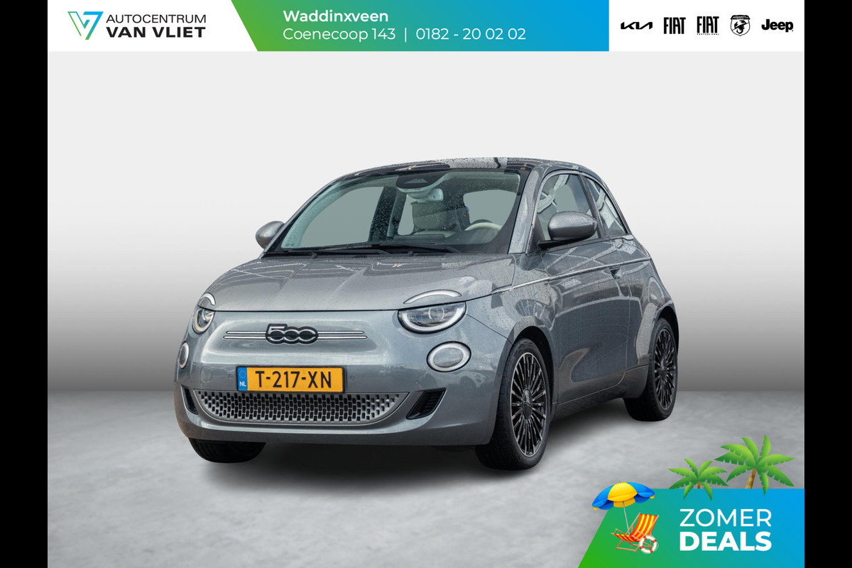 Fiat 500E La Prima 42 kWh | Clima | Leder | 17" | Winter Pack | Apple Carplay | BSM |