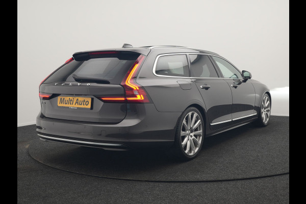 Volvo V90 T6 AWD Inscription PHEV 340pk Dealer O.H. | Trekhaak Af Fabriek | Panodak | Head Up | Adaptive Cruise | 360 Camera | Harman / Kardon | Lederen Sportstoelen Memory & Verwarmd | Keyless | Stuur Verwarmd | Blis | Apple Carplay | DAB | Plug In Hybrid |