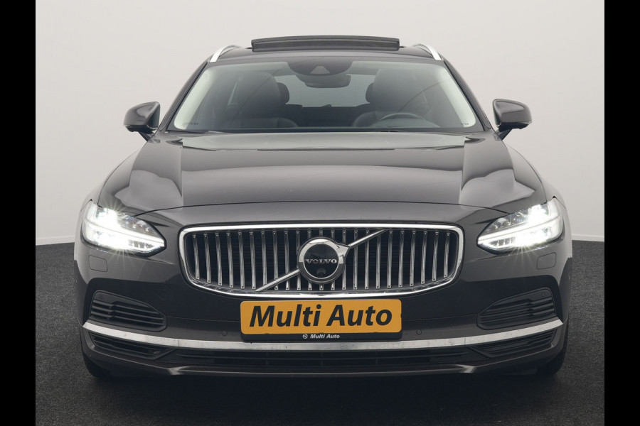 Volvo V90 T6 AWD Inscription PHEV 340pk Dealer O.H. | Trekhaak Af Fabriek | Panodak | Head Up | Adaptive Cruise | 360 Camera | Harman / Kardon | Lederen Sportstoelen Memory & Verwarmd | Keyless | Stuur Verwarmd | Blis | Apple Carplay | DAB | Plug In Hybrid |