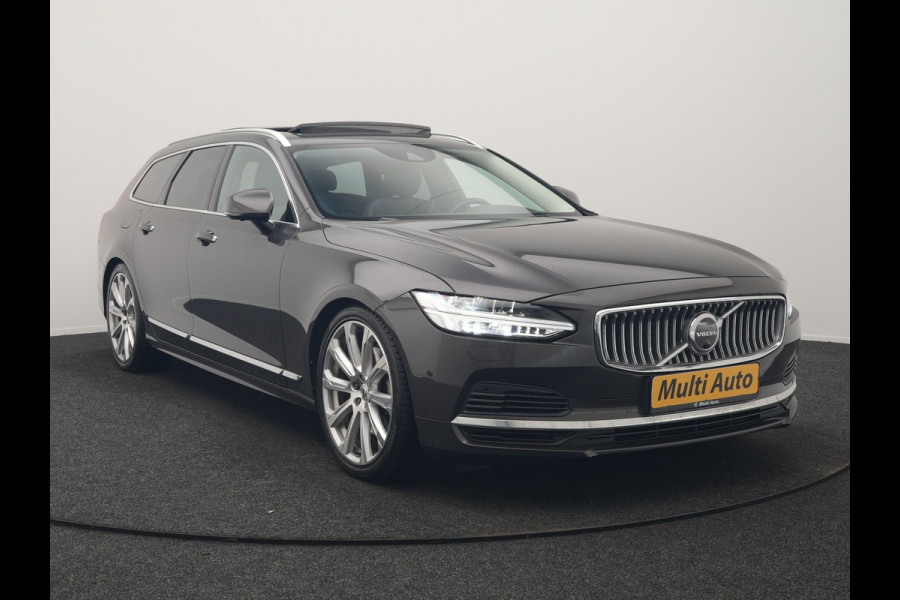 Volvo V90 T6 AWD Inscription PHEV 340pk Dealer O.H. | Trekhaak Af Fabriek | Panodak | Head Up | Adaptive Cruise | 360 Camera | Harman / Kardon | Lederen Sportstoelen Memory & Verwarmd | Keyless | Stuur Verwarmd | Blis | Apple Carplay | DAB | Plug In Hybrid |