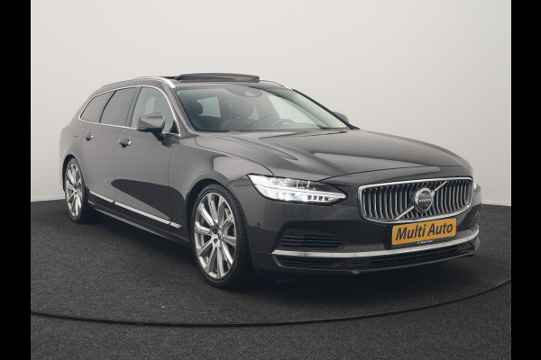 Volvo V90 T6 AWD Inscription PHEV 340pk Dealer O.H. | Trekhaak Af Fabriek | Panodak | Head Up | Adaptive Cruise | 360 Camera | Harman / Kardon | Lederen Sportstoelen Memory & Verwarmd | Keyless | Stuur Verwarmd | Blis | Apple Carplay | DAB | Plug In Hybrid |