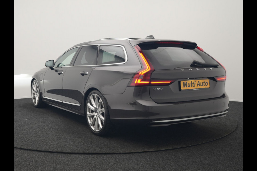 Volvo V90 T6 AWD Inscription PHEV 340pk Dealer O.H. | Trekhaak Af Fabriek | Panodak | Head Up | Adaptive Cruise | 360 Camera | Harman / Kardon | Lederen Sportstoelen Memory & Verwarmd | Keyless | Stuur Verwarmd | Blis | Apple Carplay | DAB | Plug In Hybrid |