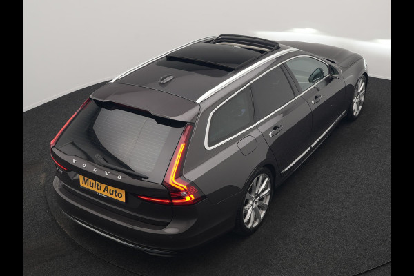 Volvo V90 T6 AWD Inscription PHEV 340pk Dealer O.H. | Trekhaak Af Fabriek | Panodak | Head Up | Adaptive Cruise | 360 Camera | Harman / Kardon | Lederen Sportstoelen Memory & Verwarmd | Keyless | Stuur Verwarmd | Blis | Apple Carplay | DAB | Plug In Hybrid |