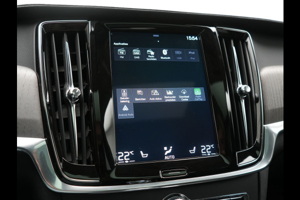 Volvo V90 T6 AWD Inscription PHEV 340pk Dealer O.H. | Trekhaak Af Fabriek | Panodak | Head Up | Adaptive Cruise | 360 Camera | Harman / Kardon | Lederen Sportstoelen Memory & Verwarmd | Keyless | Stuur Verwarmd | Blis | Apple Carplay | DAB | Plug In Hybrid |