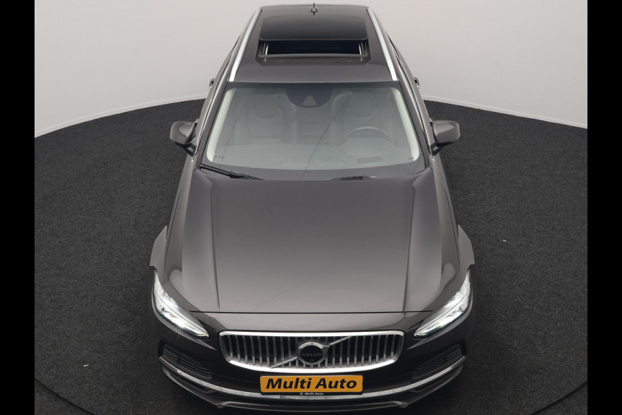 Volvo V90 T6 AWD Inscription PHEV 340pk Dealer O.H. | Trekhaak Af Fabriek | Panodak | Head Up | Adaptive Cruise | 360 Camera | Harman / Kardon | Lederen Sportstoelen Memory & Verwarmd | Keyless | Stuur Verwarmd | Blis | Apple Carplay | DAB | Plug In Hybrid |