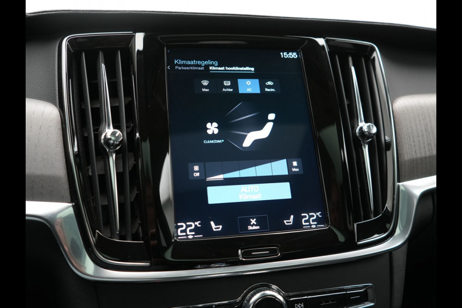 Volvo V90 T6 AWD Inscription PHEV 340pk Dealer O.H. | Trekhaak Af Fabriek | Panodak | Head Up | Adaptive Cruise | 360 Camera | Harman / Kardon | Lederen Sportstoelen Memory & Verwarmd | Keyless | Stuur Verwarmd | Blis | Apple Carplay | DAB | Plug In Hybrid |