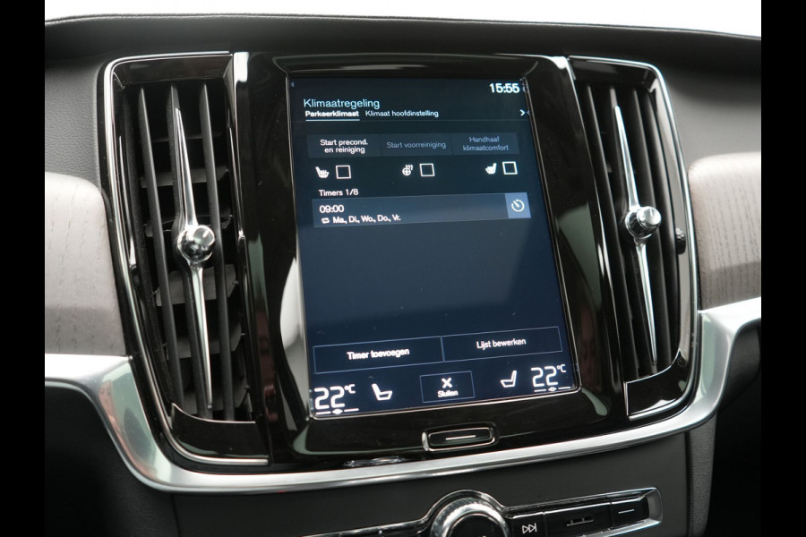 Volvo V90 T6 AWD Inscription PHEV 340pk Dealer O.H. | Trekhaak Af Fabriek | Panodak | Head Up | Adaptive Cruise | 360 Camera | Harman / Kardon | Lederen Sportstoelen Memory & Verwarmd | Keyless | Stuur Verwarmd | Blis | Apple Carplay | DAB | Plug In Hybrid |