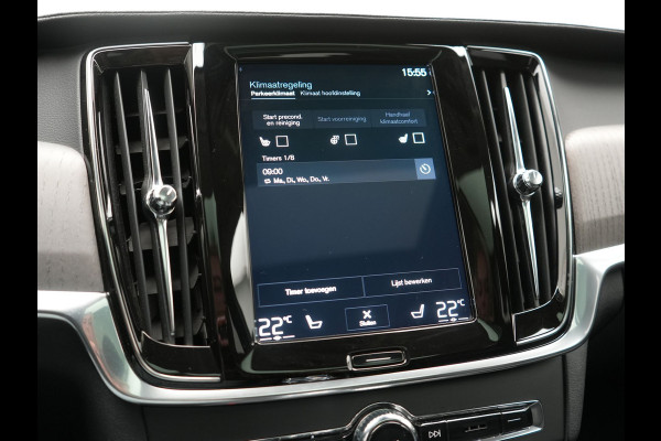 Volvo V90 T6 AWD Inscription PHEV 340pk Dealer O.H. | Trekhaak Af Fabriek | Panodak | Head Up | Adaptive Cruise | 360 Camera | Harman / Kardon | Lederen Sportstoelen Memory & Verwarmd | Keyless | Stuur Verwarmd | Blis | Apple Carplay | DAB | Plug In Hybrid |