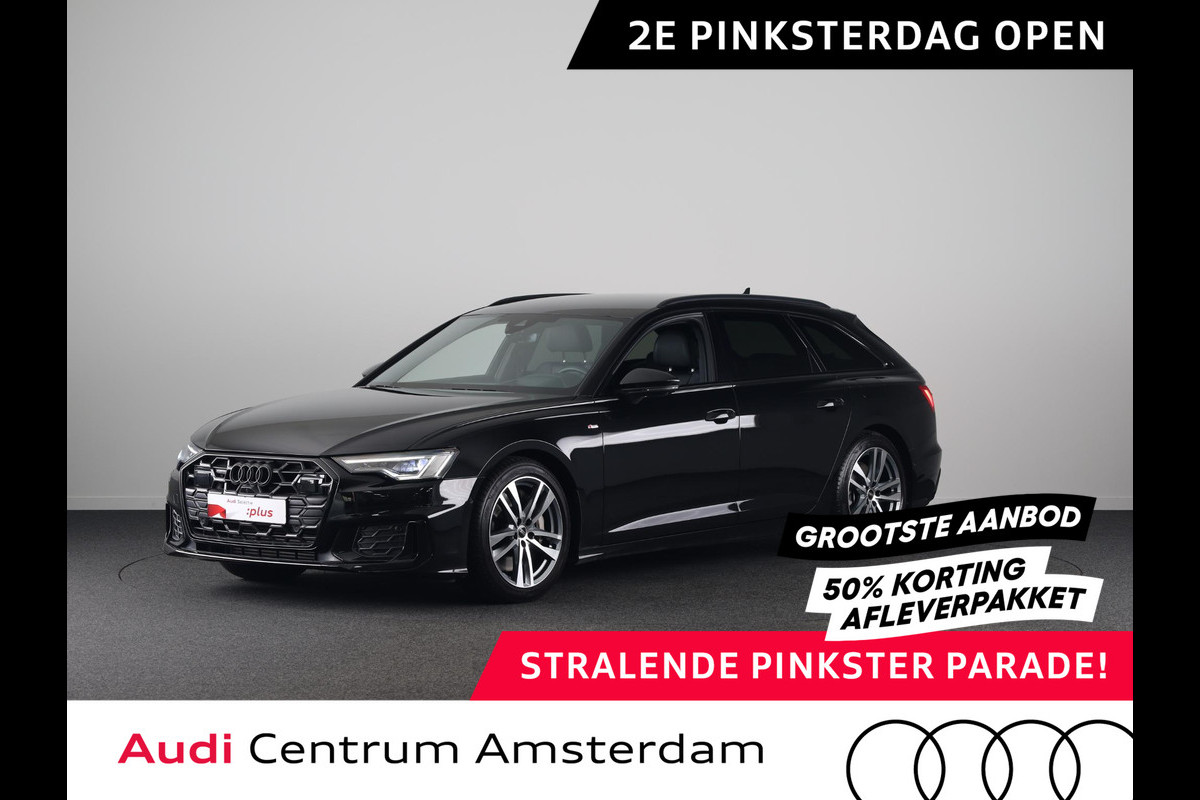 Audi A6 Avant 50 TFSI e quattro S edition Competition 299 pk S-tronic | Verlengde garantie | Navigatie | Parkeersensoren (Park assist) | Rondomzicht camera | Head-up display | Stoelverwarming v/a | S-Line |
