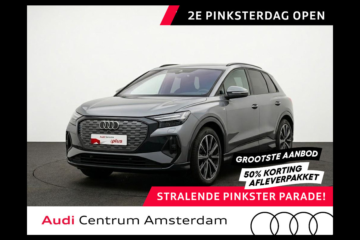 Audi Q4 e-tron 40 Launch edition S Competition 77 kWh 204pk | SOH 96,62% | Panoramadak | Elektrisch verstelbare stoelen | Sonos Audio | head up Display | Keyless |