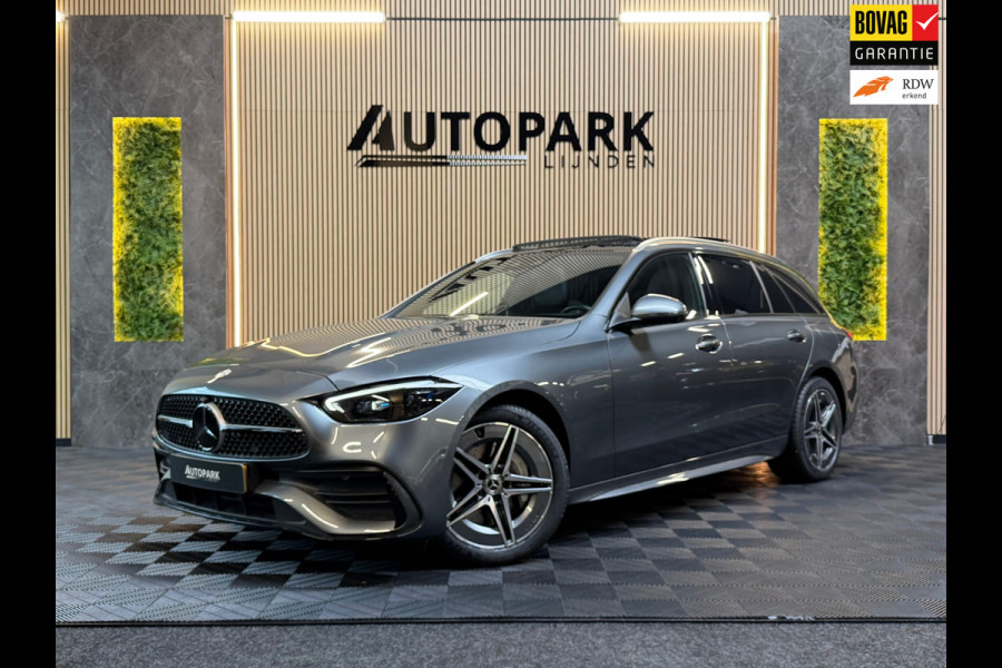 Mercedes-Benz C-Klasse Estate 300 e AMG LINE |PANO|360CAM|KEYLESS|CARPLAY|GARANTIE|SFEERVERLICHTING|DEALER ONDERHOUDEN|VOL!