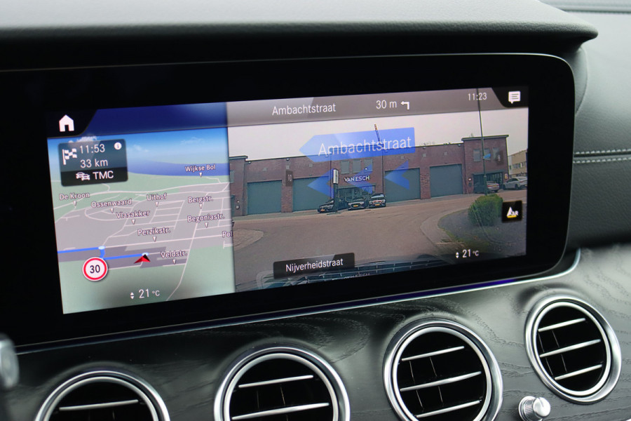 Mercedes-Benz E-Klasse 450 4MATIC Premium+ AMG Line | Luchtvering | Distronic+ | Burmester | Soft-Close | Memory | Trekhaak | HUD | Augmented Reality | Panoramadak | Keyless Go |