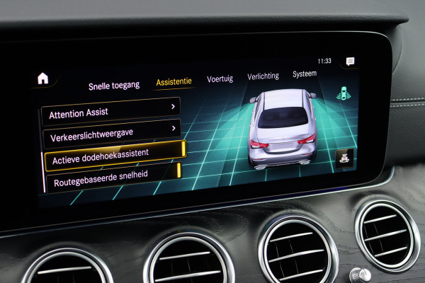 Mercedes-Benz E-Klasse 450 4MATIC Premium+ AMG Line | Luchtvering | Distronic+ | Burmester | Soft-Close | Memory | Trekhaak | HUD | Augmented Reality | Panoramadak | Keyless Go |