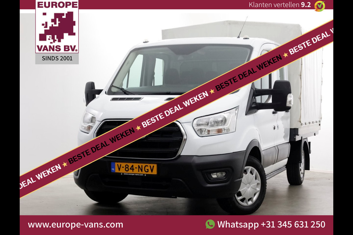 Ford Transit 2.0 TDCI 130pk L2H1 Trend D.C. Open Laadbak met huif 05-2020