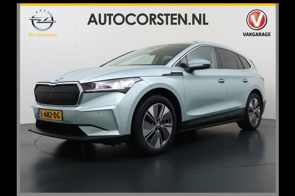 Škoda ENYAQ iV 80 SOH 90% Panoramadak 3-Zone Ecc Adap.Cruise Camera Navi Apple Carplay Android Auto Pdc Stoel+Stuurverwarming Lmv Led Privacy Glas Keyless advanced Dodehoek detectie File assistent Verkeersbord detectie 1e Eigenaar Dealeronderhouden Origineel Nederlandse Auto