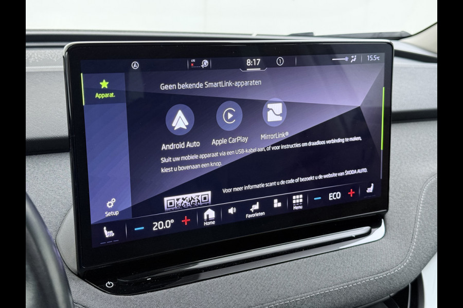 Škoda ENYAQ iV 80 SOH 90% Panoramadak 3-Zone Ecc Adap.Cruise Camera Navi Apple Carplay Android Auto Pdc Stoel+Stuurverwarming Lmv Led Privacy Glas Keyless advanced Dodehoek detectie File assistent Verkeersbord detectie 1e Eigenaar Dealeronderhouden Origineel Nederlandse Auto