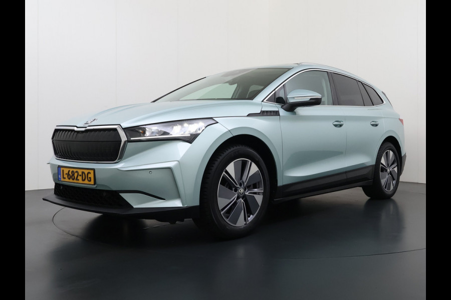 Škoda ENYAQ iV 80 SOH 90% Panoramadak 3-Zone Ecc Adap.Cruise Camera Navi Apple Carplay Android Auto Pdc Stoel+Stuurverwarming Lmv Led Privacy Glas Keyless advanced Dodehoek detectie File assistent Verkeersbord detectie 1e Eigenaar Dealeronderhouden Origineel Nederlandse Auto