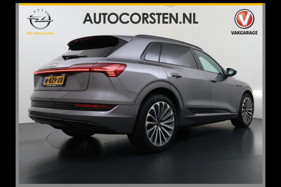 Audi e-tron 55 Quattro Advanced Edition Plus 95kWh Panoramadak Leder/Alcantara Adap.Cruise Camera Apple Carplay Android Auto Navi Ecc SOH 86 Elek.Stoelen+Memory+Verwarmd Elek.Achterklep Lmv 21" Keyless Privacy Glas Led DAB Dealeronderhouden Origineel Nederlandse Auto