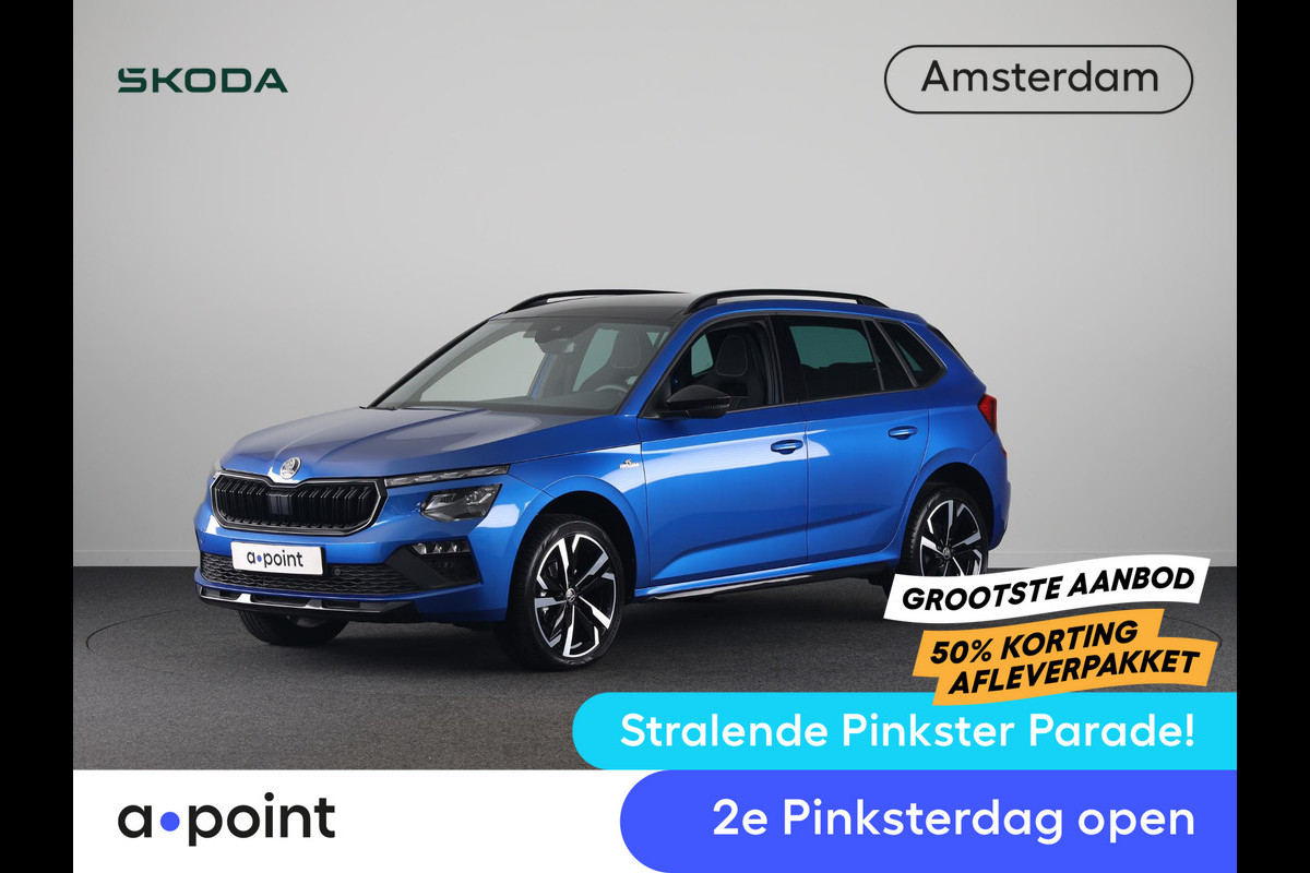 Škoda Kamiq 1.0 TSI Monte Carlo 115 pk | Verlengde garantie | Navigatie via App | Panoramadak | Parkeersensoren | Achteruitrijcamera | Adaptieve cruise controle