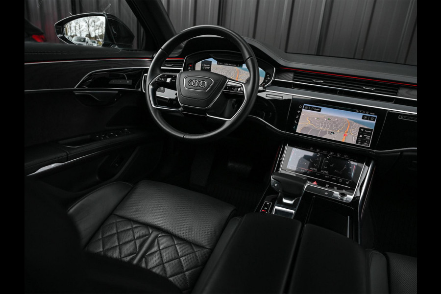 Audi A8 55 TFSI quattro Pro Line Plus 55 TFSI QUATTRO PRO LINE PLUS | LUCHTVERING | STANDKACHEL | VIRTUAL COCKPIT | LUCHTVERING | ADAPTIVE CRUISE | STOELVERWARMING EN -VENTILATIE | MASSAGE | 360 CAMERA | PANORAMADAK | LED | STUURVERWARMING | HEAD-UP | AMBIANCE INTERIEUR | SOFT-CLOSE |