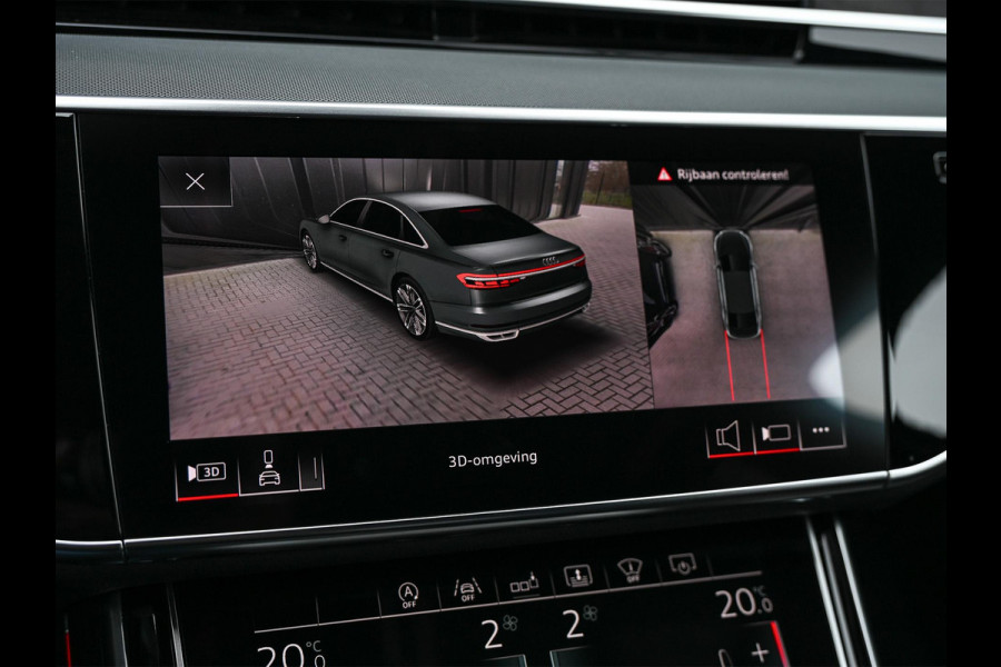 Audi A8 55 TFSI quattro Pro Line Plus 55 TFSI QUATTRO PRO LINE PLUS | LUCHTVERING | STANDKACHEL | VIRTUAL COCKPIT | LUCHTVERING | ADAPTIVE CRUISE | STOELVERWARMING EN -VENTILATIE | MASSAGE | 360 CAMERA | PANORAMADAK | LED | STUURVERWARMING | HEAD-UP | AMBIANCE INTERIEUR | SOFT-CLOSE |