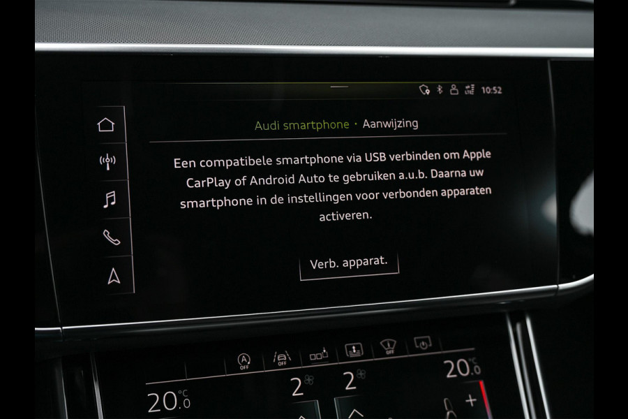 Audi A8 55 TFSI quattro Pro Line Plus 55 TFSI QUATTRO PRO LINE PLUS | LUCHTVERING | STANDKACHEL | VIRTUAL COCKPIT | LUCHTVERING | ADAPTIVE CRUISE | STOELVERWARMING EN -VENTILATIE | MASSAGE | 360 CAMERA | PANORAMADAK | LED | STUURVERWARMING | HEAD-UP | AMBIANCE INTERIEUR | SOFT-CLOSE |