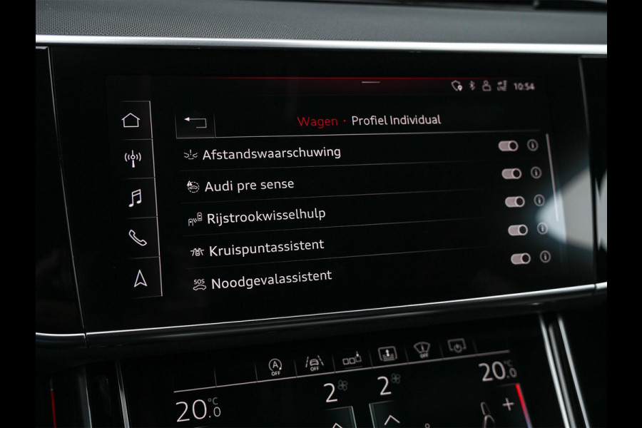 Audi A8 55 TFSI quattro Pro Line Plus 55 TFSI QUATTRO PRO LINE PLUS | LUCHTVERING | STANDKACHEL | VIRTUAL COCKPIT | LUCHTVERING | ADAPTIVE CRUISE | STOELVERWARMING EN -VENTILATIE | MASSAGE | 360 CAMERA | PANORAMADAK | LED | STUURVERWARMING | HEAD-UP | AMBIANCE INTERIEUR | SOFT-CLOSE |