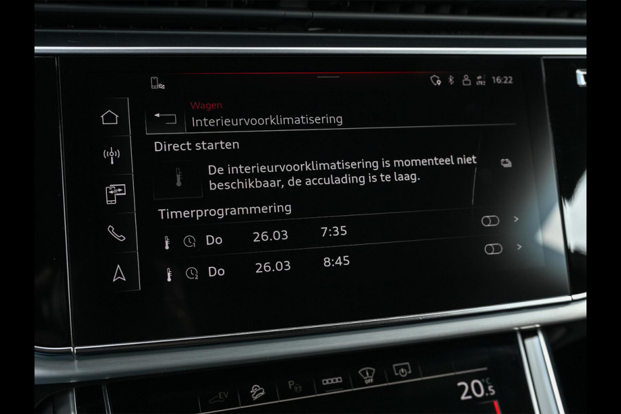 Audi Q8 55 TFSI e quattro Pro Line | S-Seats | B&O Sound | Head-Up | Night vision | Luchtvering | Adaptive cruise  | Camera | Keyless | Ambiance interieur |