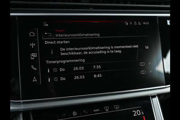 Audi Q8 55 TFSI e quattro Pro Line | S-Seats | B&O Sound | Head-Up | Night vision | Luchtvering | Adaptive cruise  | Camera | Keyless | Ambiance interieur |