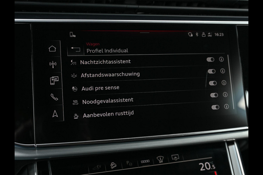 Audi Q8 55 TFSI e quattro Pro Line | S-Seats | B&O Sound | Head-Up | Night vision | Luchtvering | Adaptive cruise  | Camera | Keyless | Ambiance interieur |