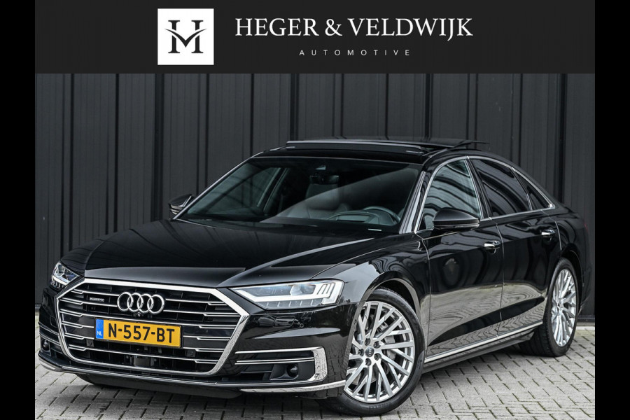 Audi A8 55 TFSI quattro Pro Line Plus | LUCHTVERING | STANDKACHEL | VIRTUAL COCKPIT | LUCHTVERING | ADAPTIVE CRUISE | STOELVERWARMING EN -VENTILATIE | MASSAGE | 360 CAMERA | PANORAMADAK | LED | STUURVERWARMING | HEAD-UP | AMBIANCE INTERIEUR | SOFT-CLOSE |