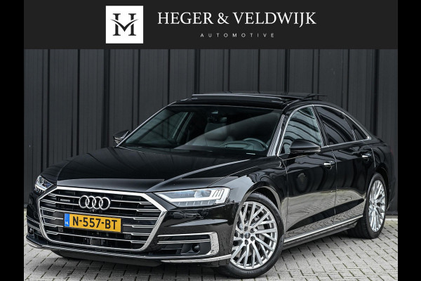 Audi A8 55 TFSI quattro Pro Line Plus | LUCHTVERING | STANDKACHEL | VIRTUAL COCKPIT | LUCHTVERING | ADAPTIVE CRUISE | STOELVERWARMING EN -VENTILATIE | MASSAGE | 360 CAMERA | PANORAMADAK | LED | STUURVERWARMING | HEAD-UP | AMBIANCE INTERIEUR | SOFT-CLOSE |