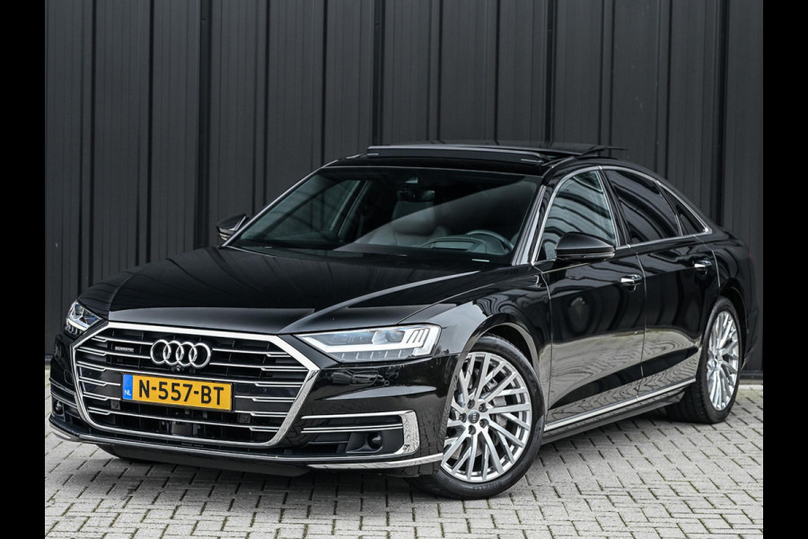 Audi A8 55 TFSI quattro Pro Line Plus | LUCHTVERING | STANDKACHEL | VIRTUAL COCKPIT | LUCHTVERING | ADAPTIVE CRUISE | STOELVERWARMING EN -VENTILATIE | MASSAGE | 360 CAMERA | PANORAMADAK | LED | STUURVERWARMING | HEAD-UP | AMBIANCE INTERIEUR | SOFT-CLOSE |