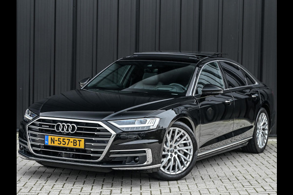 Audi A8 55 TFSI quattro Pro Line Plus | LUCHTVERING | STANDKACHEL | VIRTUAL COCKPIT | LUCHTVERING | ADAPTIVE CRUISE | STOELVERWARMING EN -VENTILATIE | MASSAGE | 360 CAMERA | PANORAMADAK | LED | STUURVERWARMING | HEAD-UP | AMBIANCE INTERIEUR | SOFT-CLOSE |