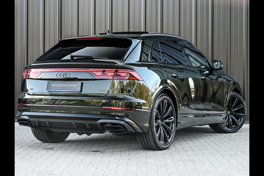 Audi Q8 60 TFSI e quattro Pro Line S Competition | B&O advanced | Audi exclusive | 5 jaar garantie | Panoramadak | massage stoelen | 4 wiel besturing | Alcantara hemel | Soft-close | Elektr. Trekhaak | Achteras besturing | Oled achterlichten