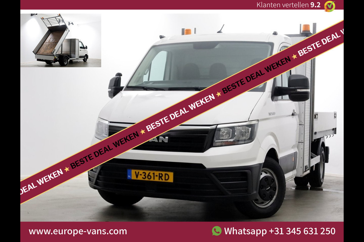 MAN TGE 5.180 2.0 177pk E6 L2H1 Kipper Dubbel Lucht Trekhaak 3500kg 06-2018