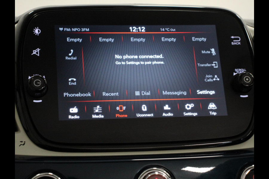 Fiat 500C 1.2 Lounge Automaat Cruise Control Parkeersensoren Achter Climate Control Elektrische Ramen Lichtmetalen velgen Display